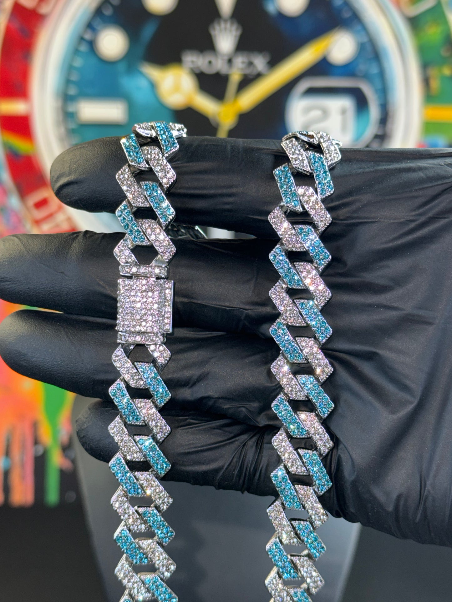 14mm Iced Cuban Link Chain