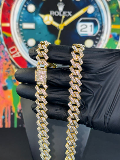 14mm Iced Cuban Link Chain