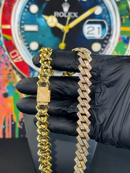 14mm Iced Cuban Link Chain