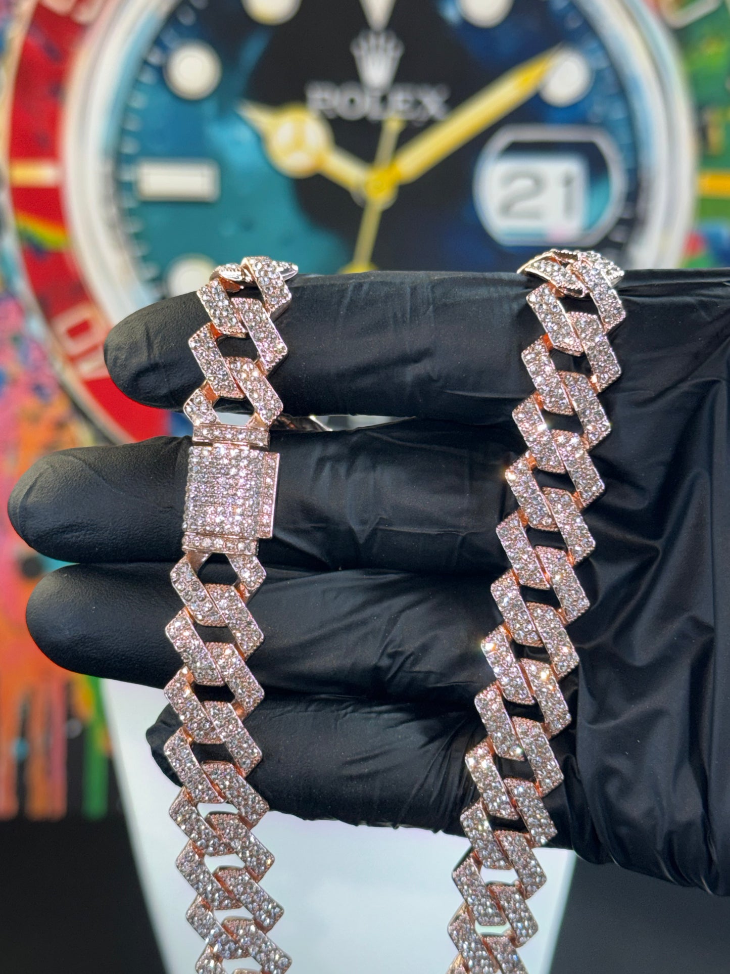 14mm Iced Cuban Link Chain