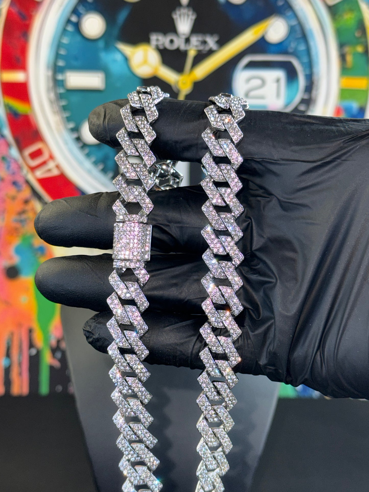 14mm Iced Cuban Link Chain