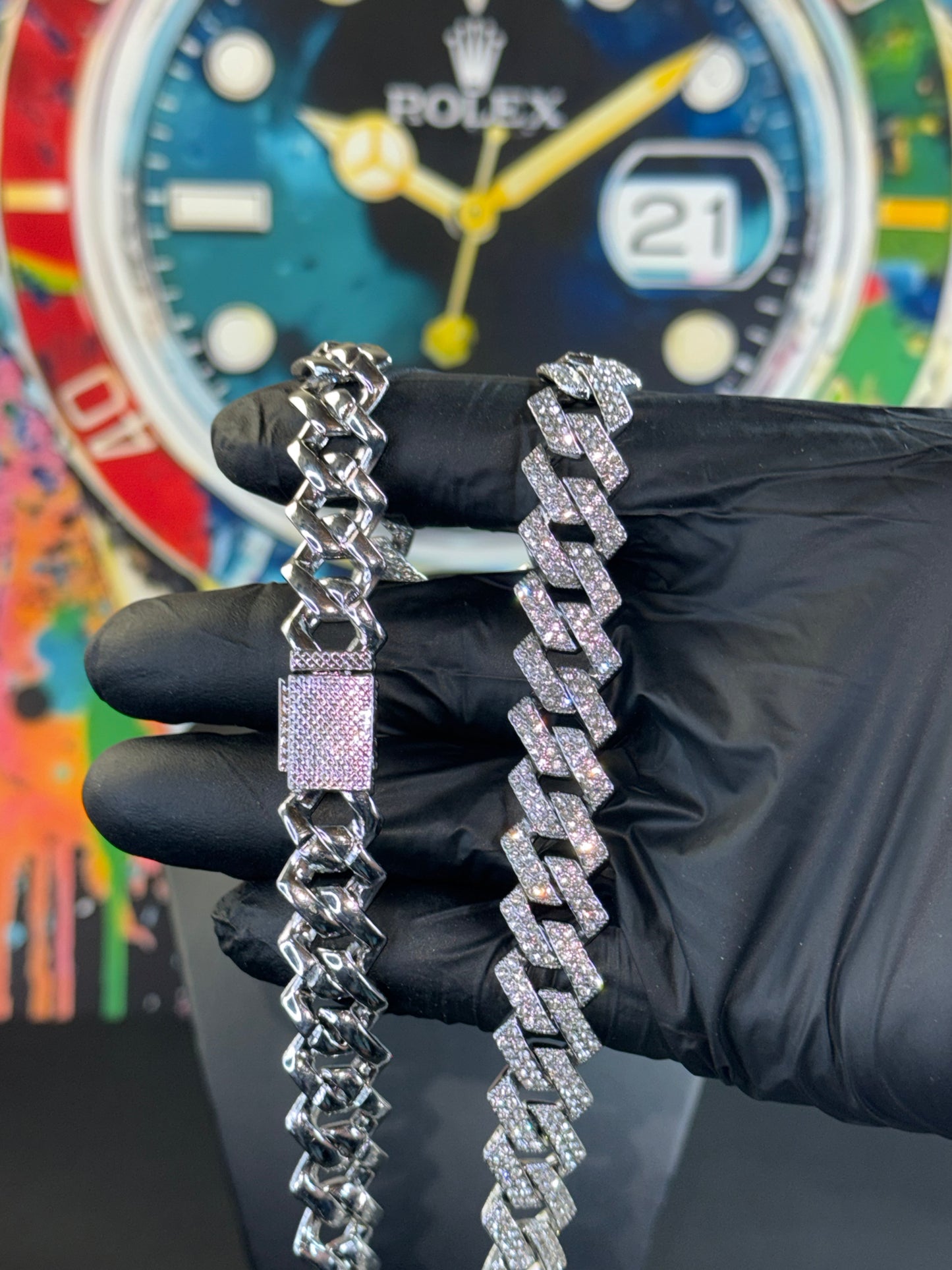 14mm Iced Cuban Link Chain