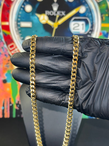 7mm Stainless Steel Cuban Link Chain with Lobster Clasp
